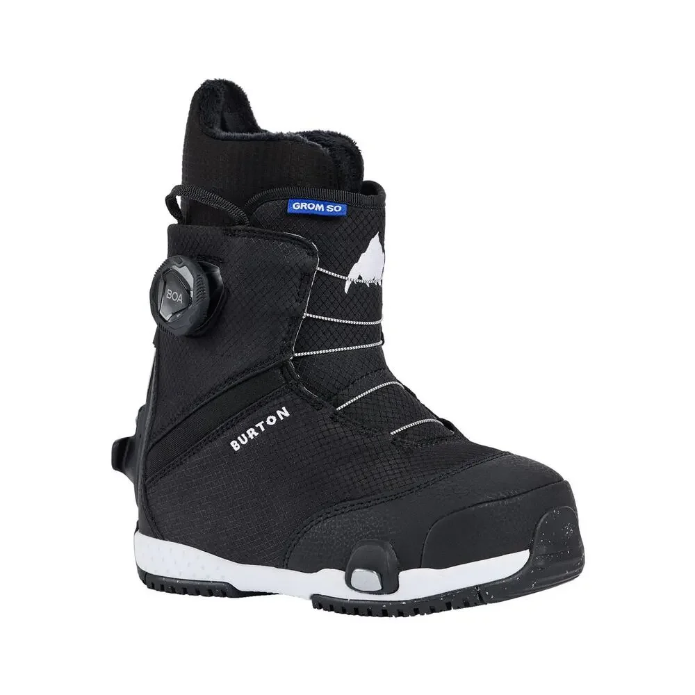 Sz 1K Burton Kids' Grom Step On Snowboard Boots, Size 1K, Black